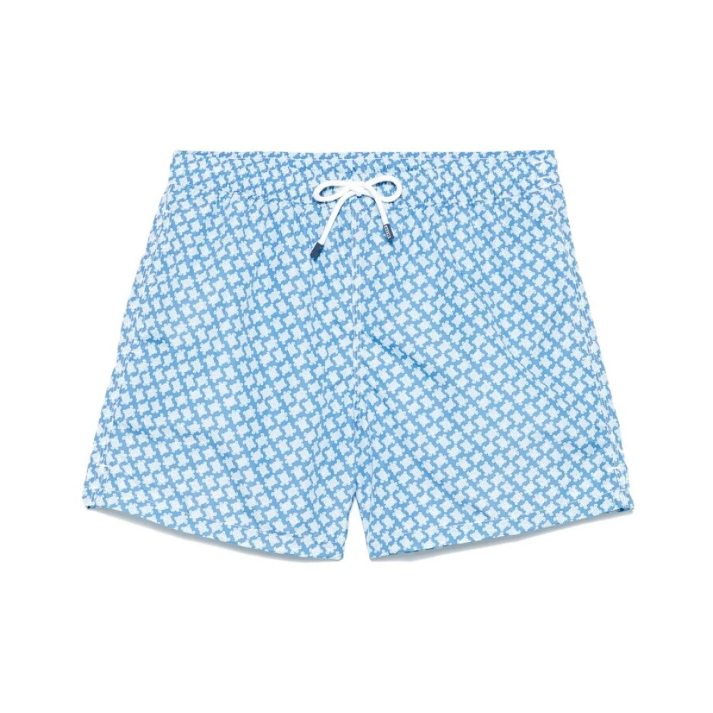 Fedeli Lichtblauwe Strandkleding Trekkoord Tailleband Blue Heren