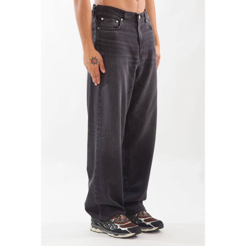 Haikure Black Wash Loose Jeans Black Heren
