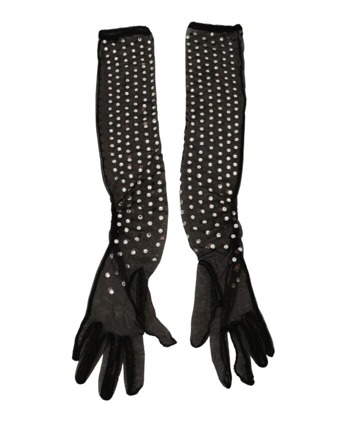 gants-en-maille-cristal-noir-coton-italie