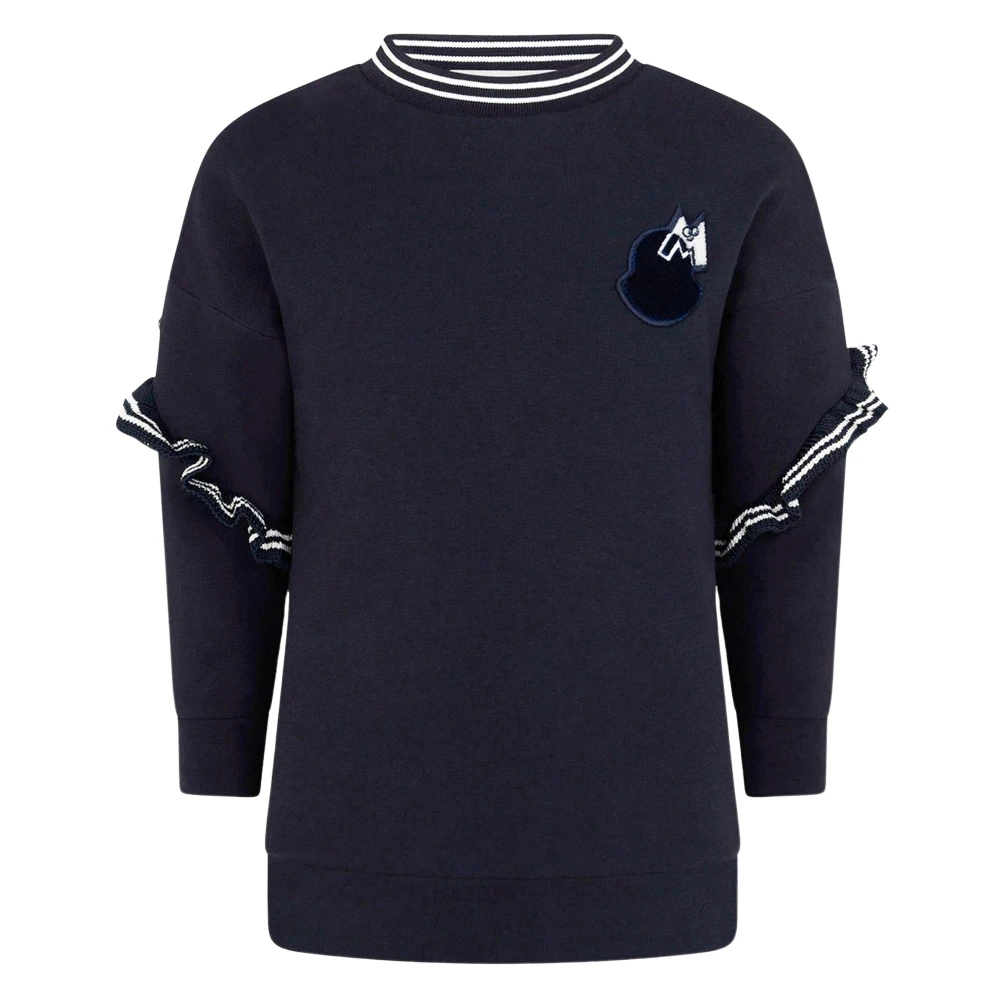 Moncler Girls Blue Kids Knitwear, 12 Y, Cotton Jumper