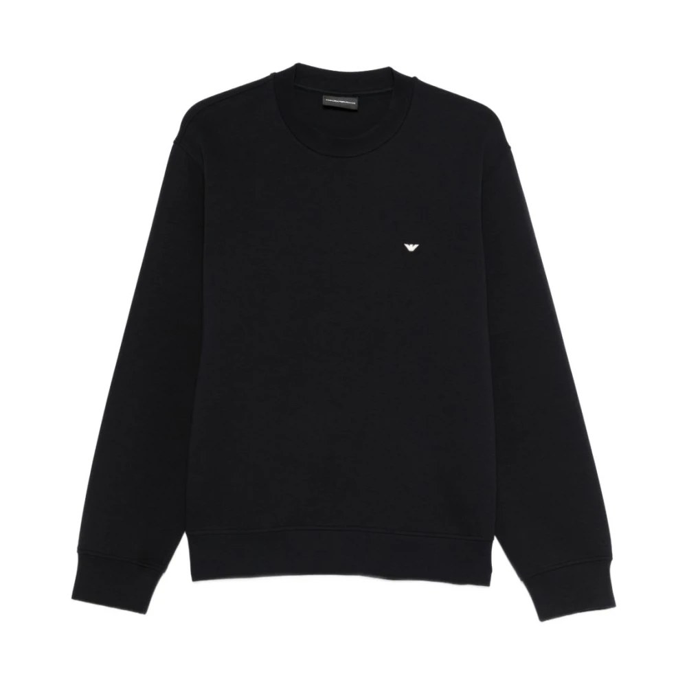 Emporio Armani Herr Blå Sweatshirts & Hoodies 2XL, Crew Neck Sweatshirt