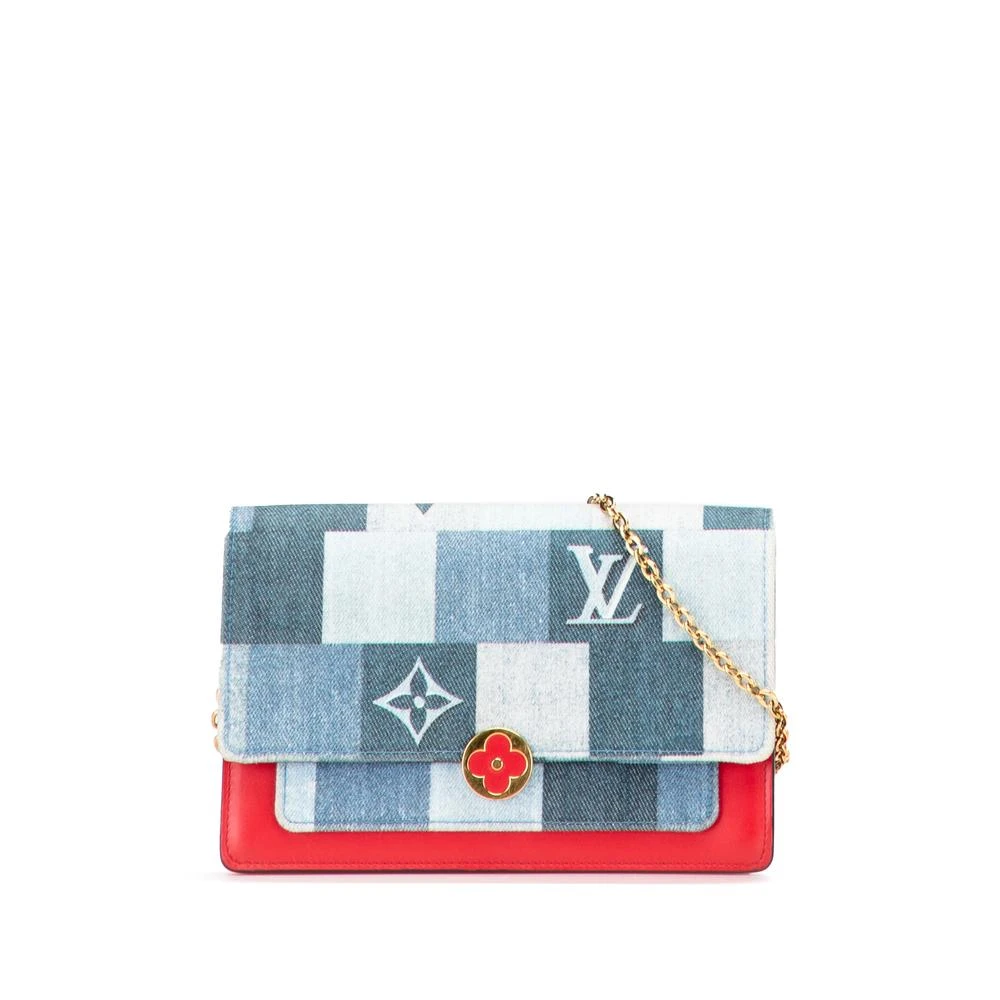 Louis Vuitton Vintage Women's Blue Pre-Owned Stylish Chain Shoulder Bag