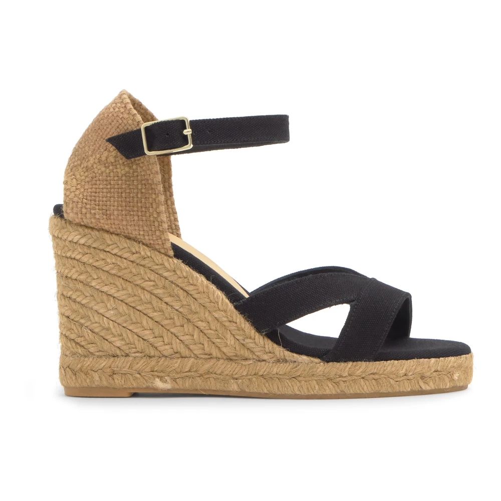 Castañer Women's Black Bruna Sandal - Wedges - 4 Uk - Shoes