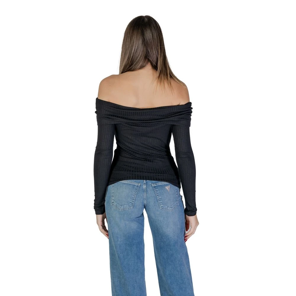 Jacqueline de Yong Zwarte Viscose Tops & T-Shirt Black Dames