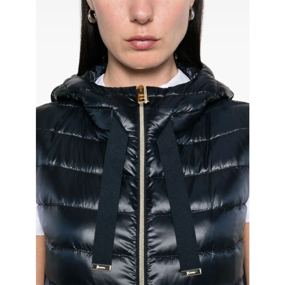 Herno Blauw Gebreid Jasje Blue Dames