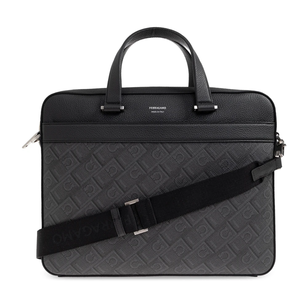 Ferragamo Hombre Gris - Maletín Monogram - Bags - One Size - Maletín Monogram