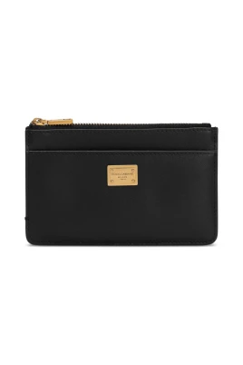 Medium Calfskin Logo Card Holder