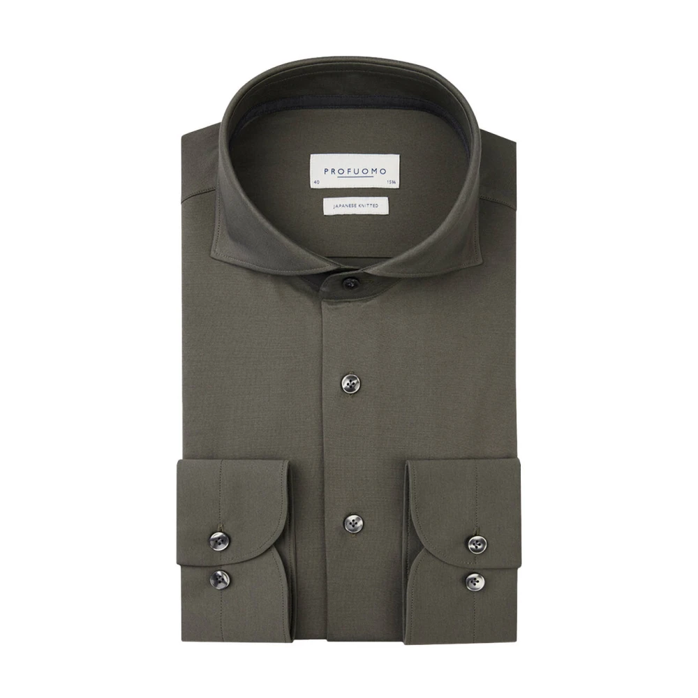 Profuomo X-Cutaway Overhemd Donkergroen Green Heren