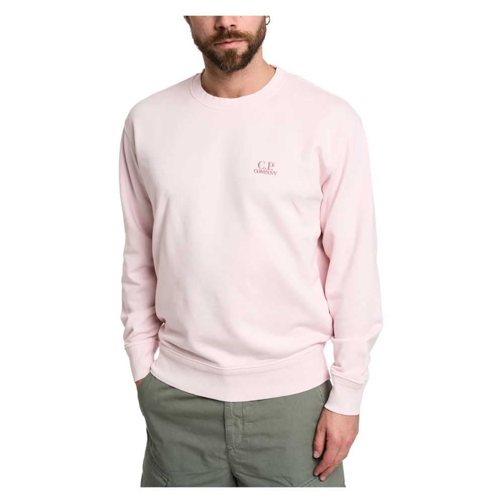 C.P. Company Geribbelde Crew Neck Sweatshirt Pink Heren