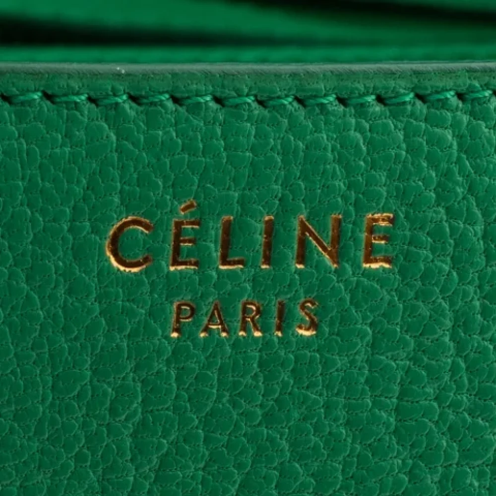 Celine Vintage Pre-owned Leather celine-bags Green Dames