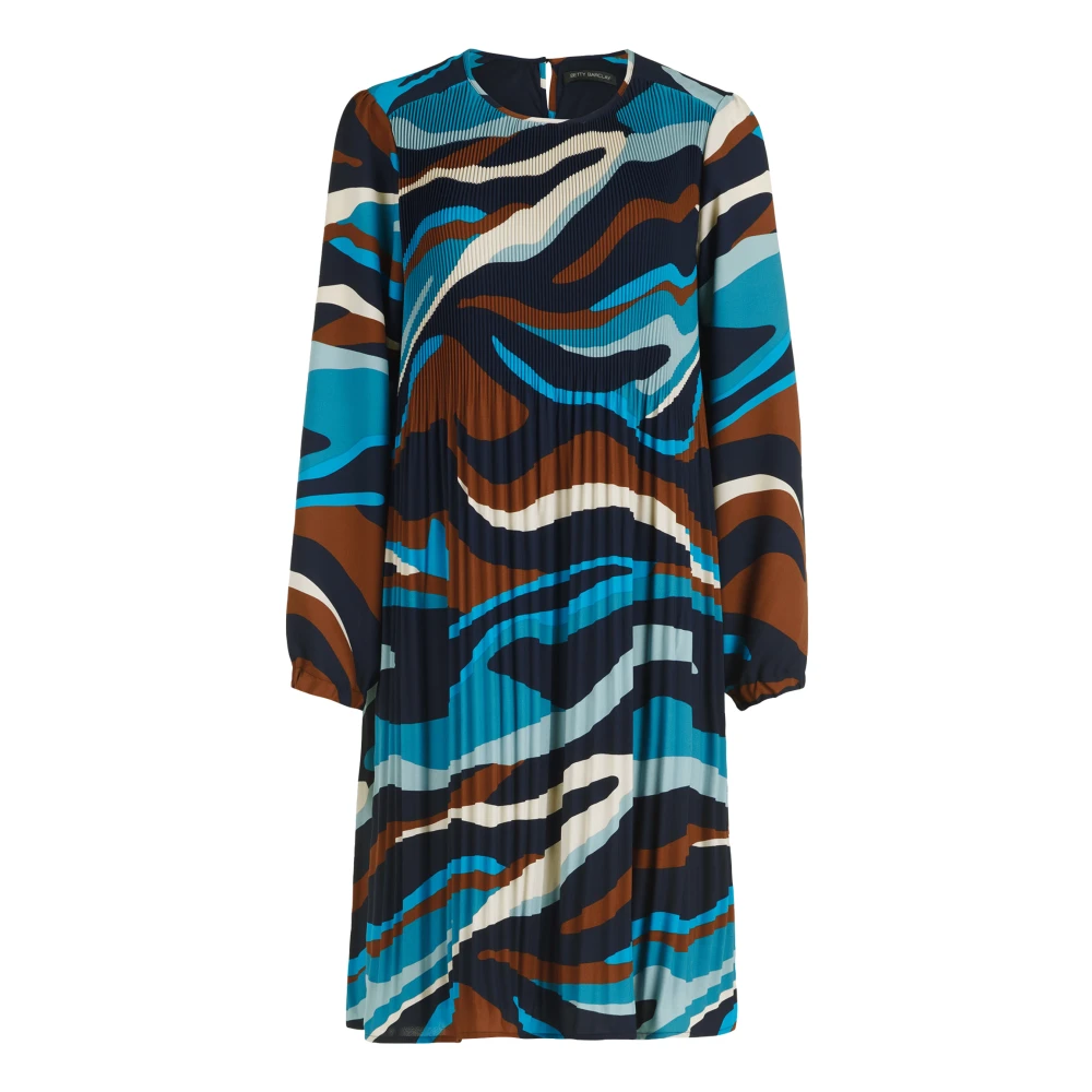 Betty Barclay Jurk met Lange Mouwen en Plooien Multicolor Dames
