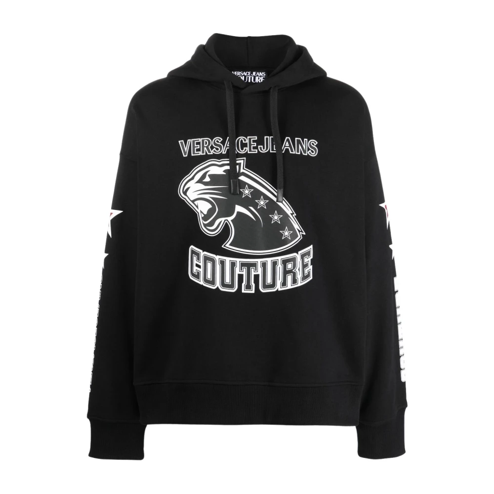 Versace Jeans Couture Zwarte Aw23 Heren Hoodie Black Heren