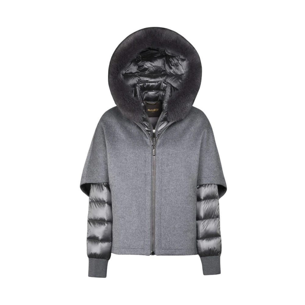Moorer Women's Gray Pegaso-Cwr - Ponchos - M - Jackets