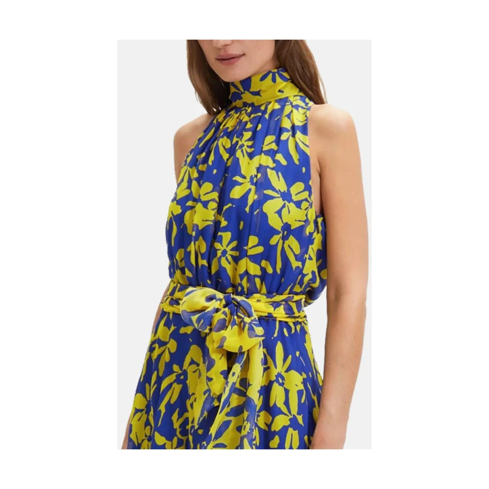 Carolina Herrera Bloemen Halter Zijden Jurk Multicolor Dames
