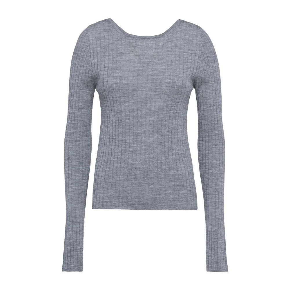 Tela Mujer Gris - Prenda De Punto De Cuello Redondo - Knitwear - S