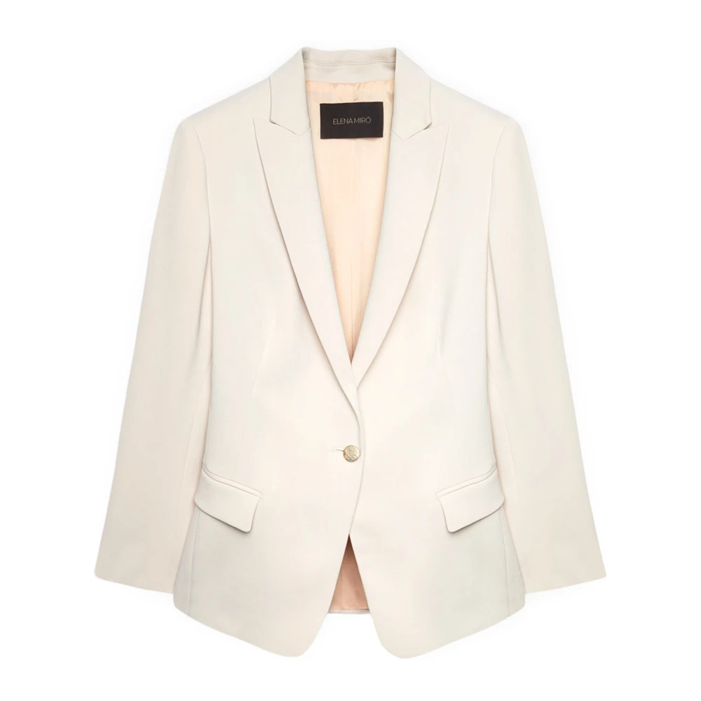 Elena Mirò Elegante korte jas Beige Dames