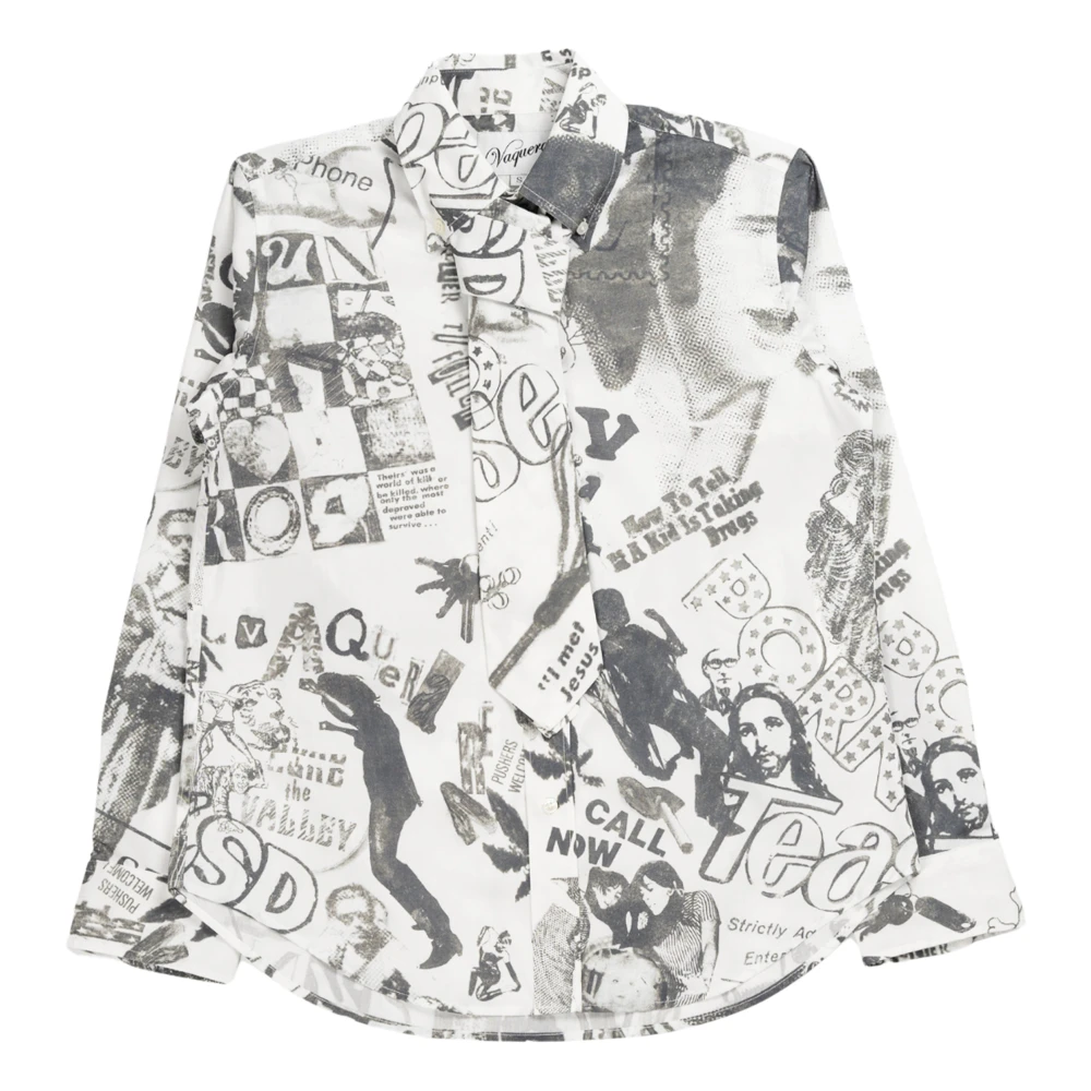 Vaquera Witte Katoenen Knoopshirt Hollywood Lowbrow Multicolor Dames