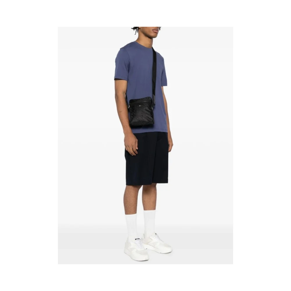 Hugo Boss Gedrukte schoudertas met voorvak Black Heren