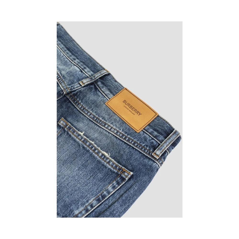 Burberry Japanse Denim Straight Fit Jeans Blue Heren