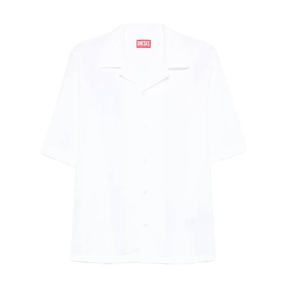 Diesel Men's White S-Mac-Gsbh - Short Sleeve Shirts - M - Shirts