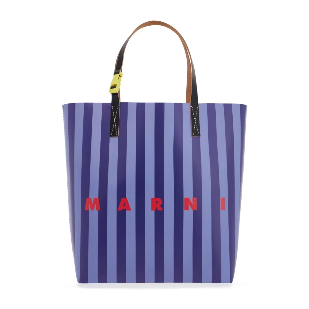 Marni Gestreepte Tribeca Tote Tas Blue Heren