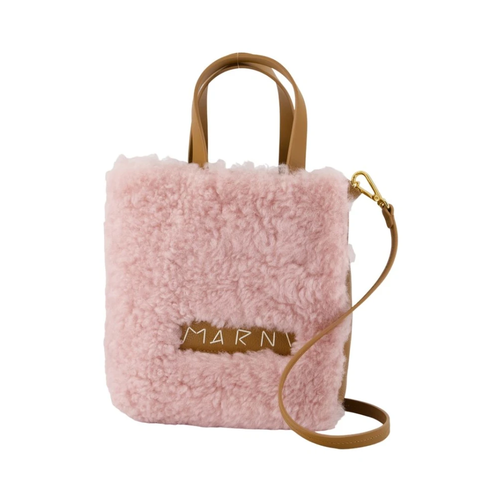 Marni Women's Pink Soft Shearling Shopper Bag - Handbags - One Size - Bags