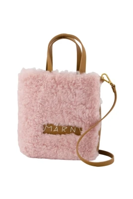 Mjuk Shearling Shopper Väska