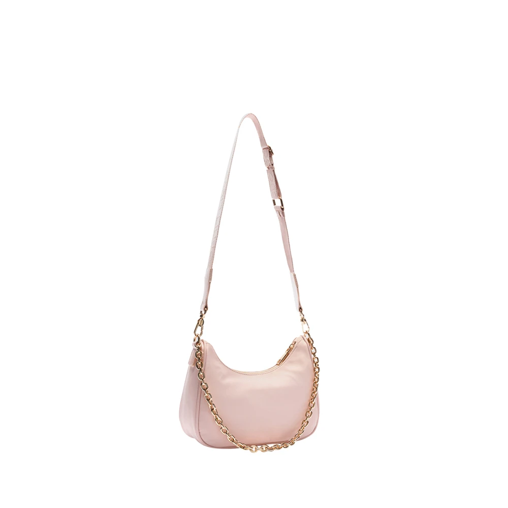 Liu Jo Elegante roze schoudertas met gouden details Pink Dames