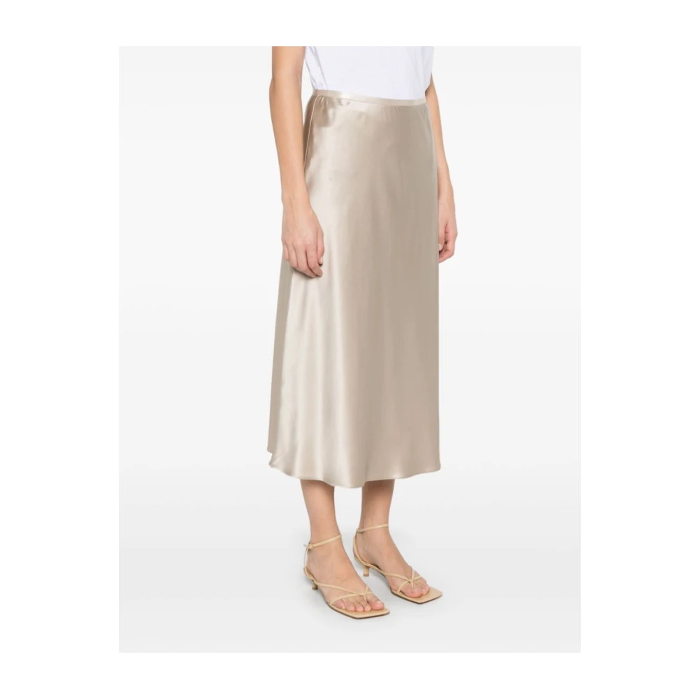 Max Mara Luxe Beige Zijden Rok Beige Dames