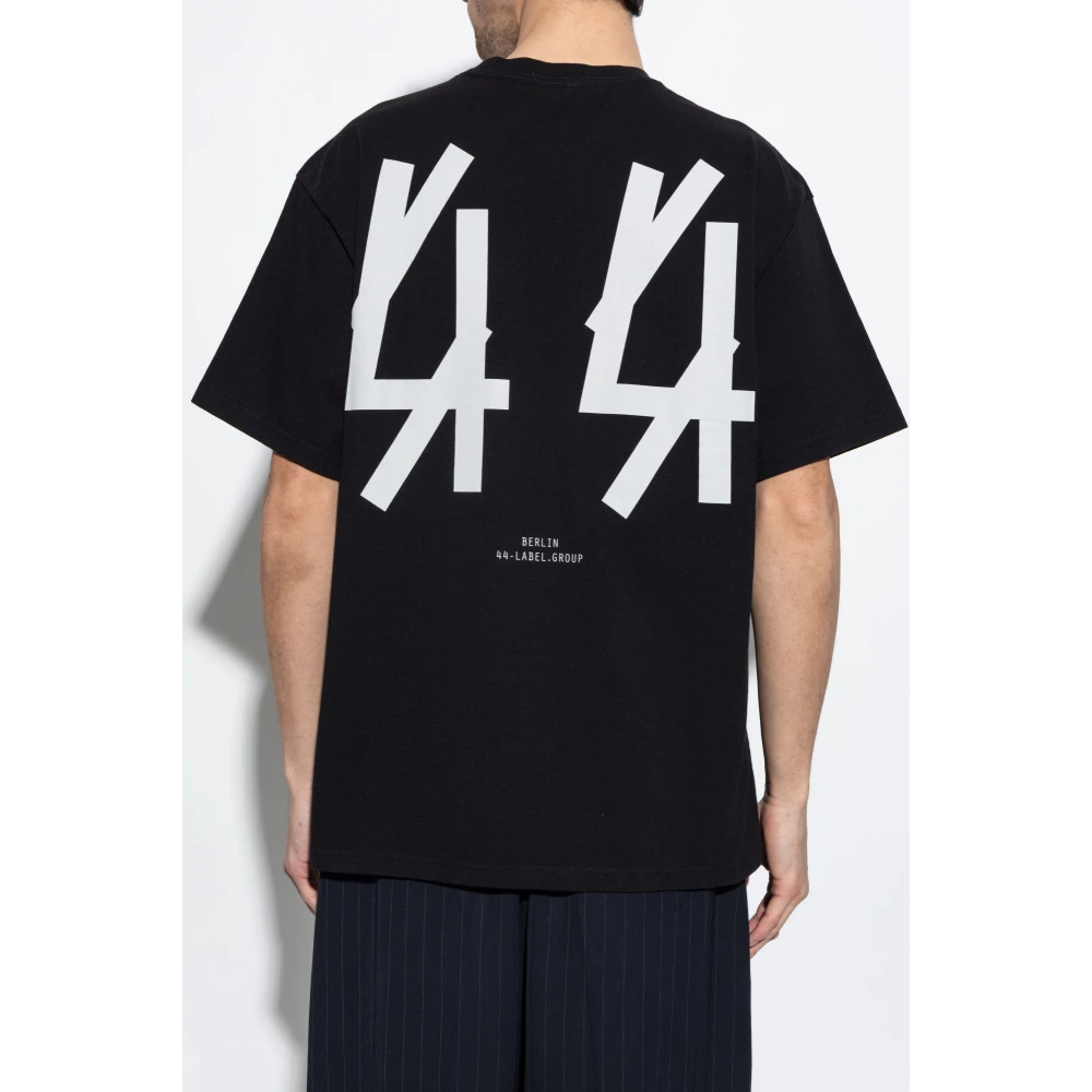 44 Label Group T-shirt met ronde hals Black Heren