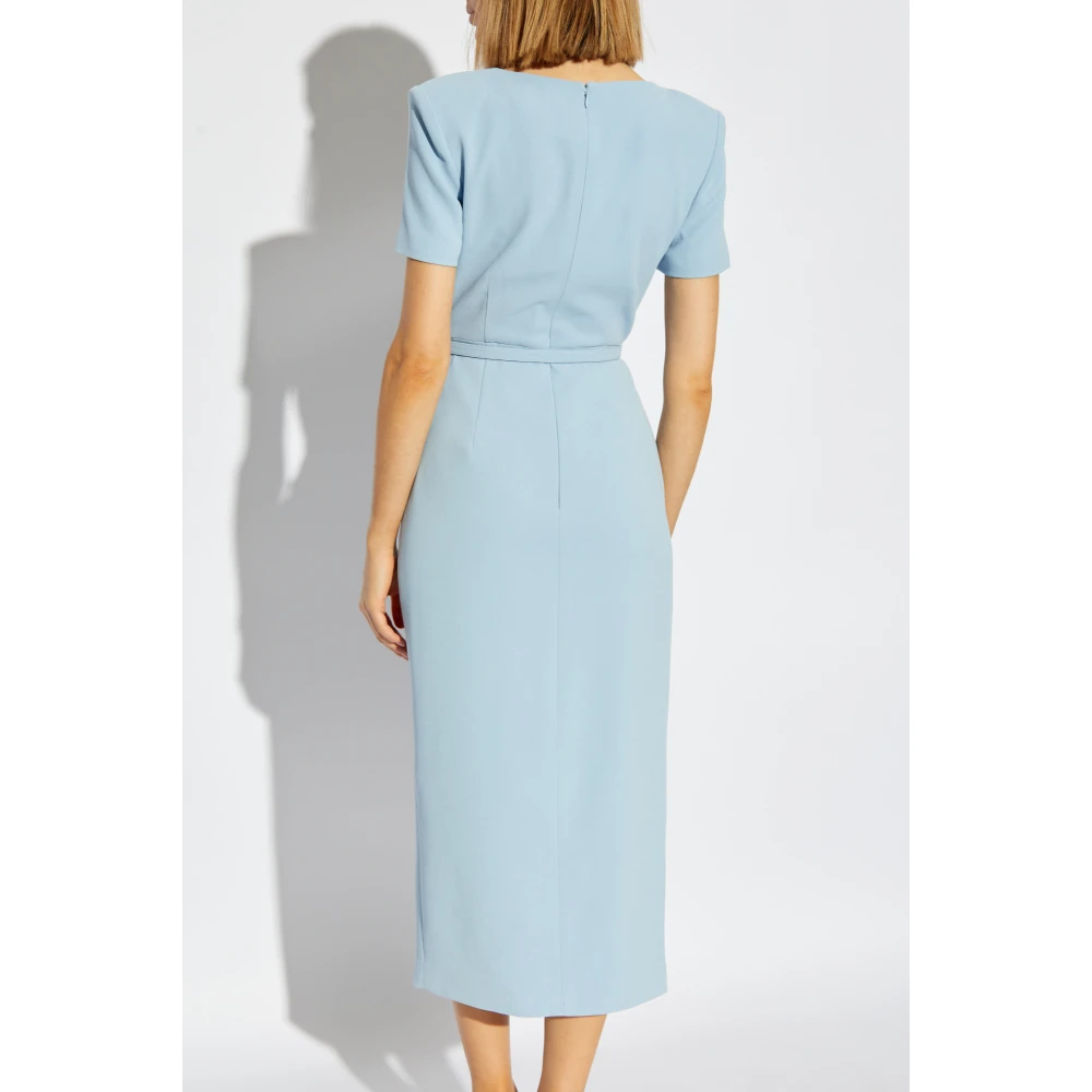 Self Portrait Kanten Kristalversierde Midi Jurk Blue Dames