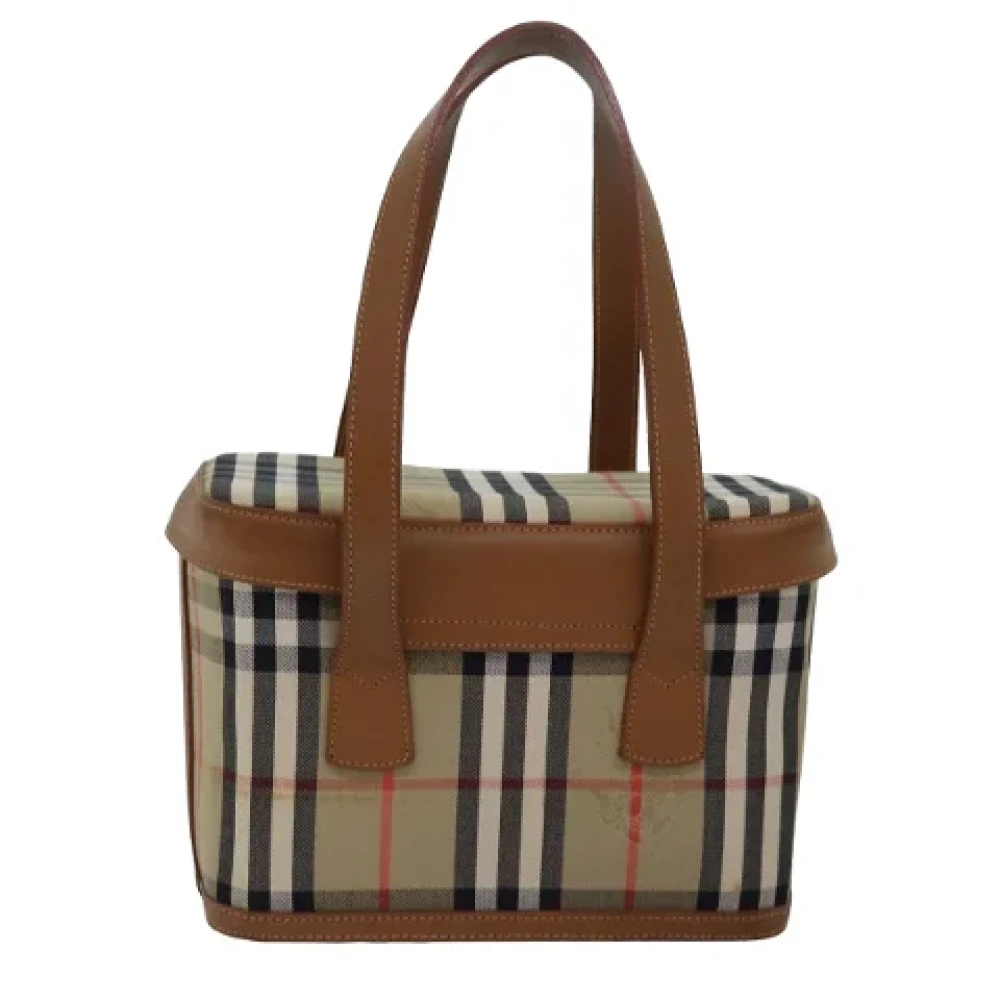 Burberry Vintage Pre-owned Canvas handbags Beige Dames