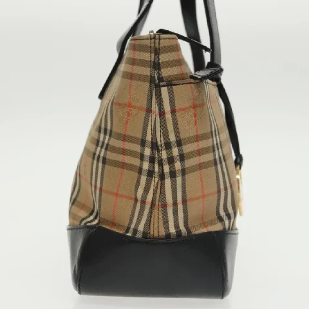 Burberry Vintage Pre-owned Canvas handbags Beige Dames