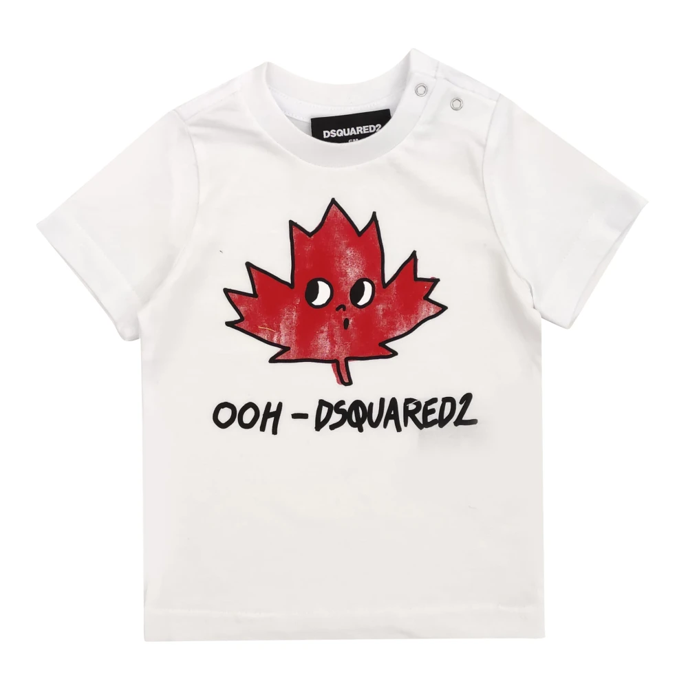 Dsquared2 Boys White T-Shirt - Kids Short Sleeve T-Shirts - 6 M - Kids