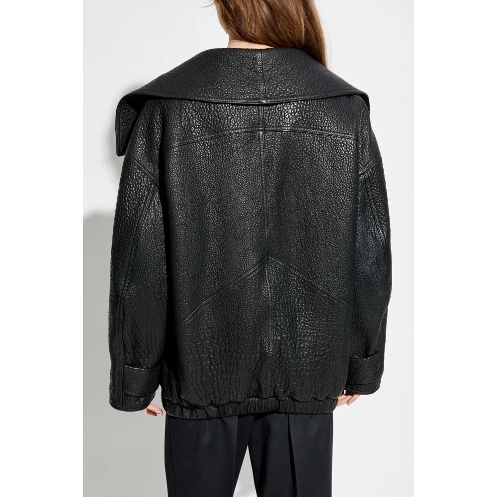 Dolce & Gabbana Leren jas Black Dames