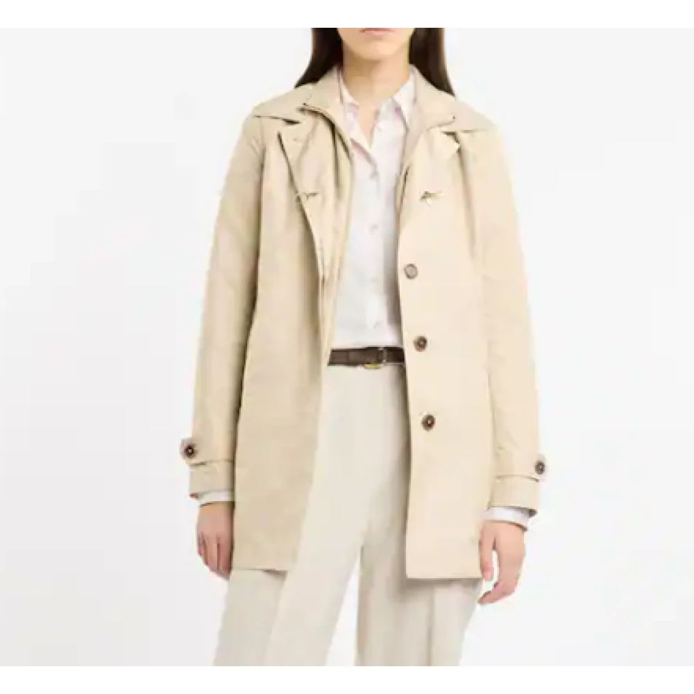 Fay Waterafstotende ochtendjas met ritssluiting Beige Heren