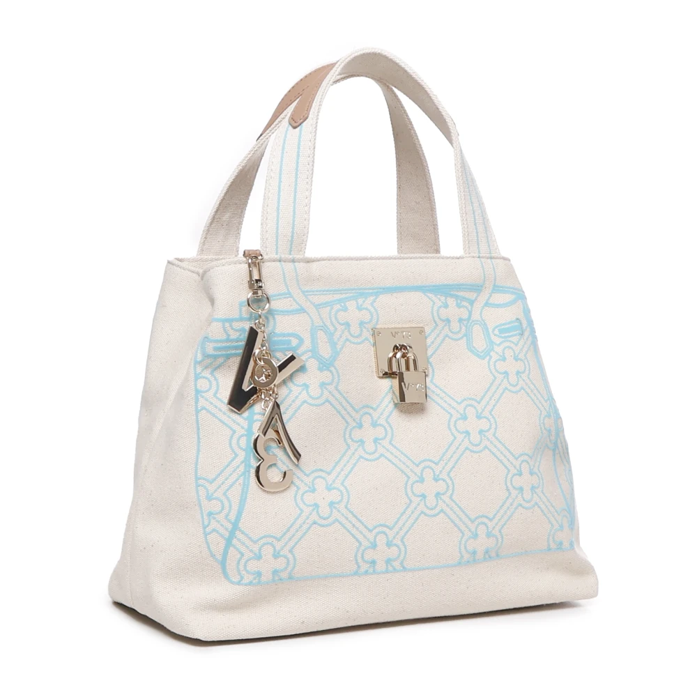 V73 Schoudertas van canvasmix met logo Blue Dames