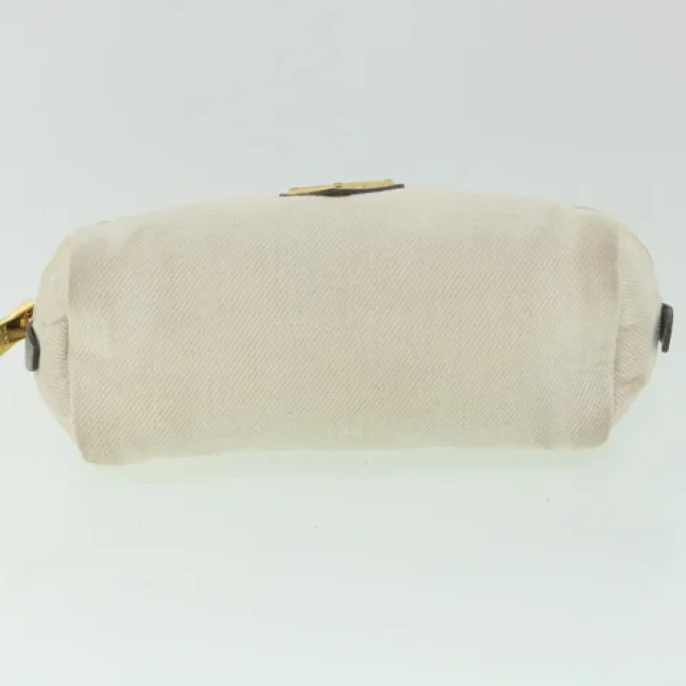Prada Vintage Pre-owned Canvas pouches White Dames