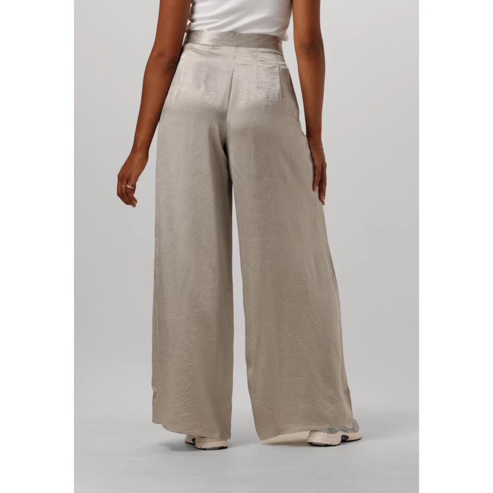 Selected Femme Wijde Elegante Broek Beige Dames