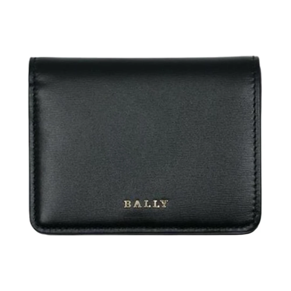 Bally Klassieke Leren Portemonnee Black Dames