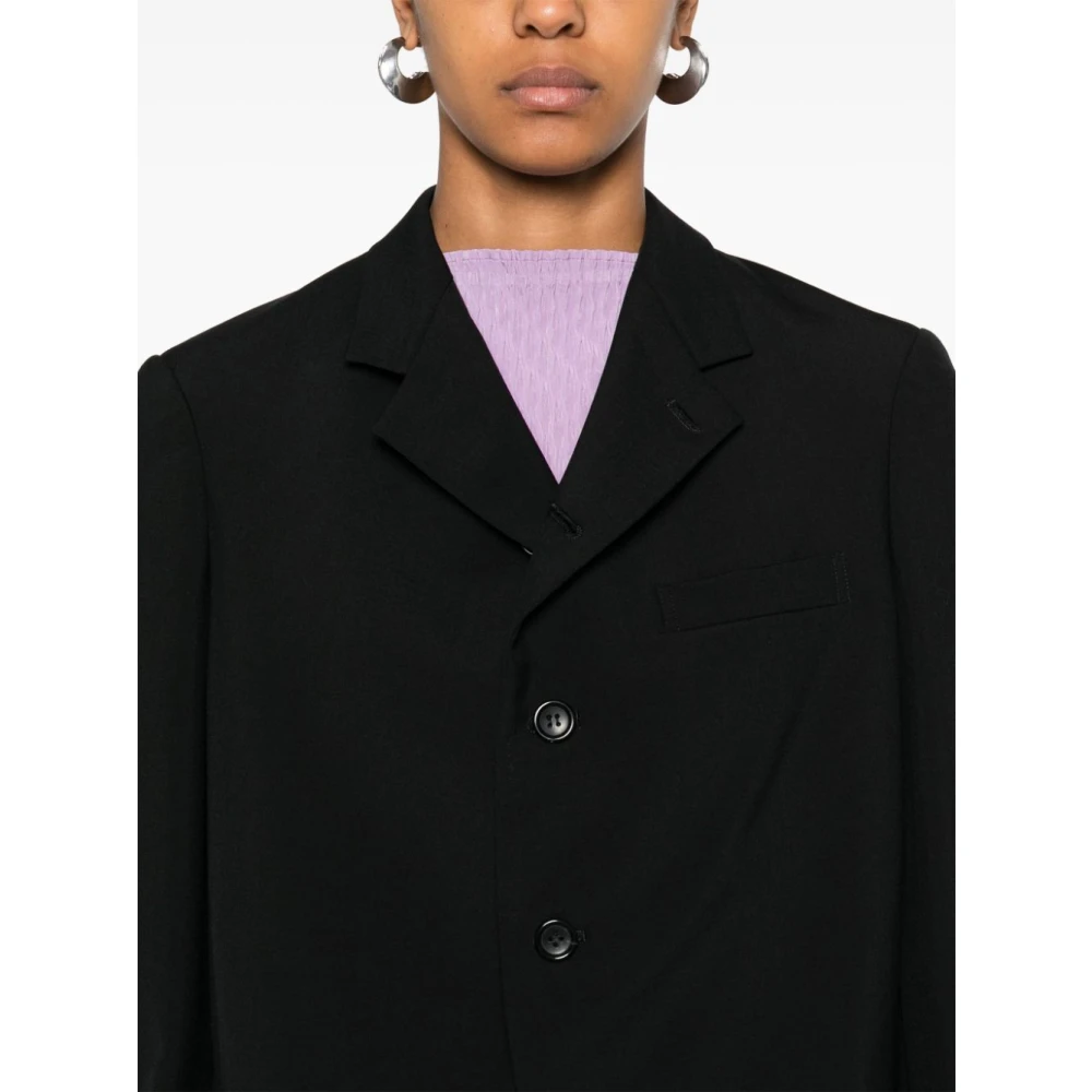 Comme des Garçons Zwarte Jas voor Stijlvolle Look Black Dames