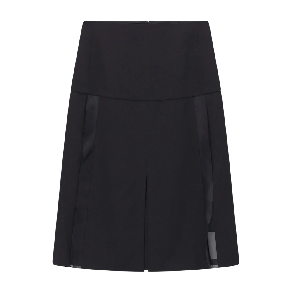 Jil Sander Vrouw Zwart Rokken Dames, Xs, Satijn, Midi Rok