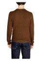 brown-plain-knitwear-long-sleeves-men