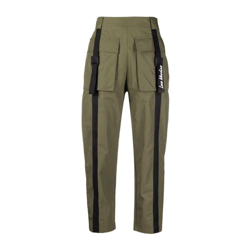 Love Moschino Casual Groene Katoenen Broek Green Dames