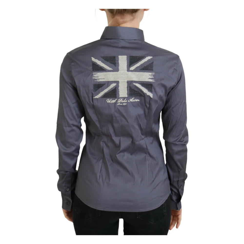 U.s. Polo Assn. Grijs poloshirt met lange mouwen Gray Dames