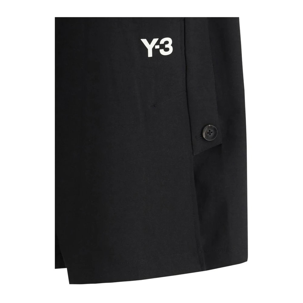 Y-3 Clip-verstelbare Bermuda-shorts met sleutelhangerdetail Black Heren
