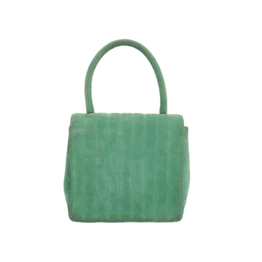 Chanel Vintage Pre-owned Suede handbags Green Dames