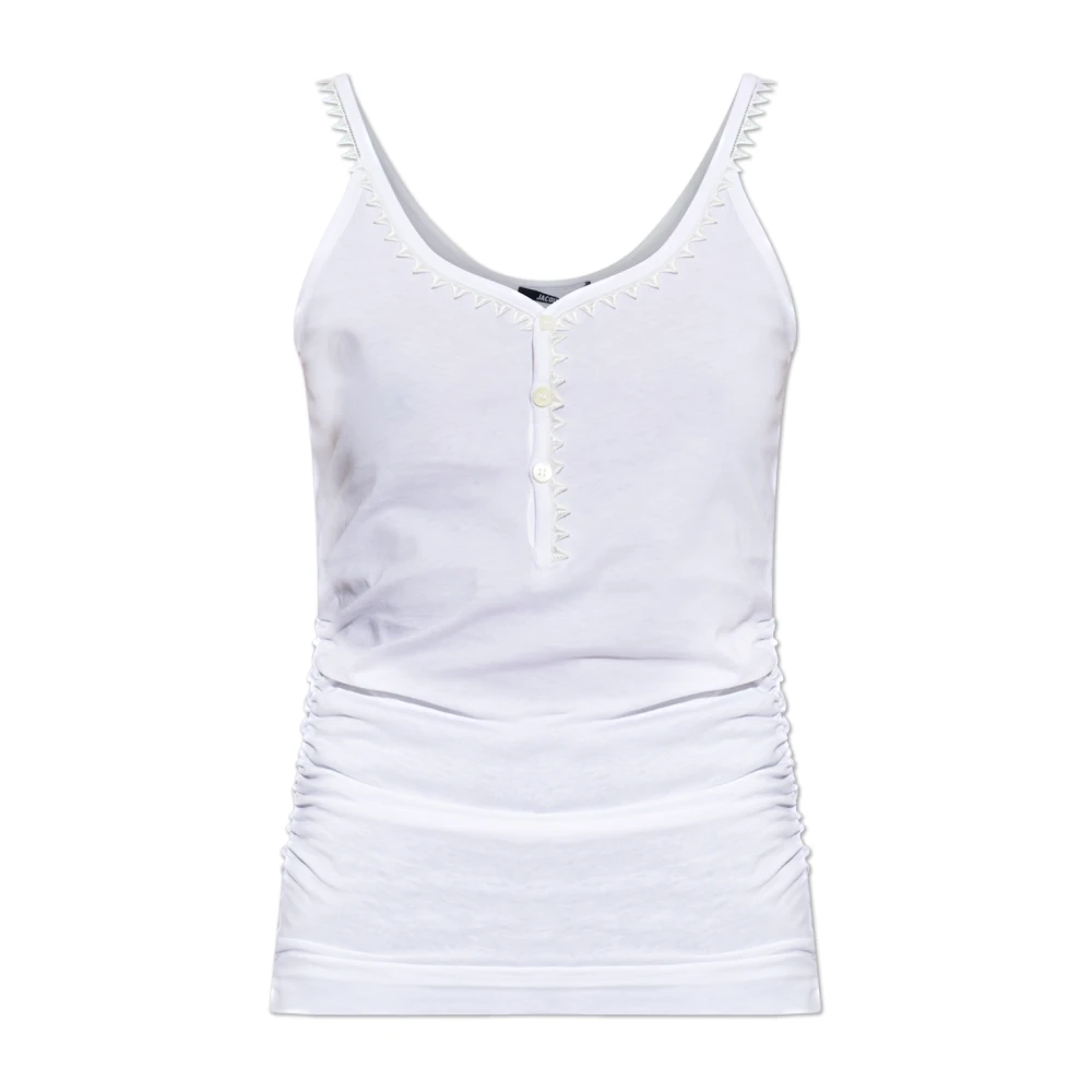 Jacquemus White Tank Top - Female - Sleeveless Tops - S - Tops
