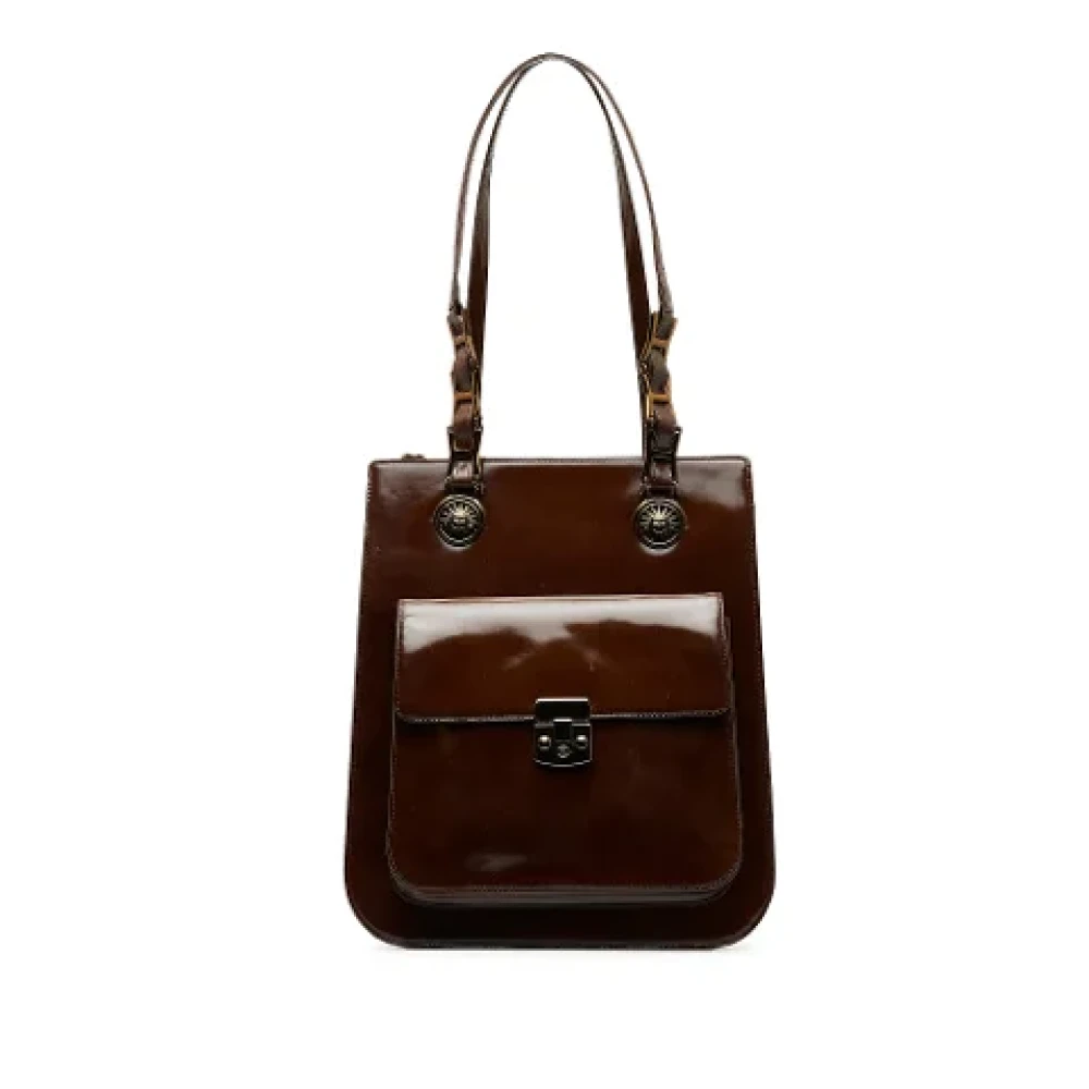 Versace Pre-owned Leather totes Brown Dames