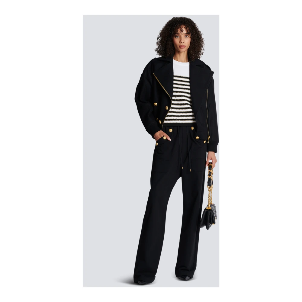 Balmain Gestreept gebreid topje White Dames